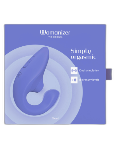WOMANIZER BLEND ESTIMULADOR VIBRADOR RABBIT AZUL