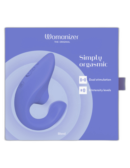 WOMANIZER BLEND ESTIMULADOR VIBRADOR RABBIT AZUL