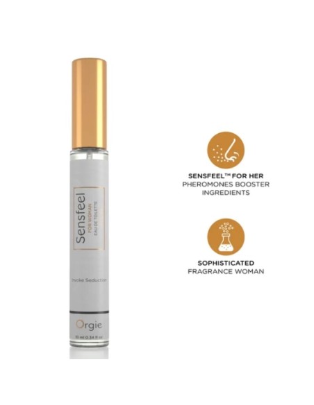 ORGIE SENSFEEL EAU DE TOILETTE CON POTENCIADOR DE FEROMONAS TAMAAO VIAJE PARA MUJER 10 ML