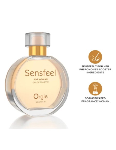 ORGIE SENSFEEL EAU DE TOILETTE CON FEROMONAS BOOSTER PARA MUJER 50 ML