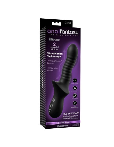 ANAL FANTASY ELITE PLEASURE WAVE MASAJEADOR ANAL WAVEMOTION RECARGABLE NEGRO