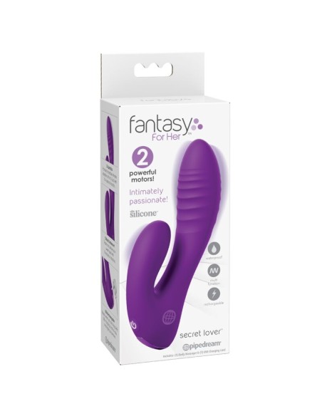 FANTASY FOR HER SECRET LOVER VIBRADOR DOBLE PUNTO G Y CLATORIS RECARGABLE MORADO