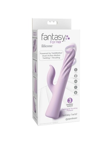 FANTASY FOR HER FANTASY TWIST VIBRADOR TWISTMOTION CON ROTACIAN Y EMPUJE MORADO
