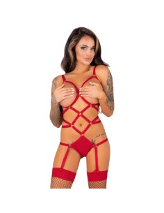 LIVCO CORSETTI FASHION THIARA LC 20213 SET BODY MEDIAS ROJA L XL