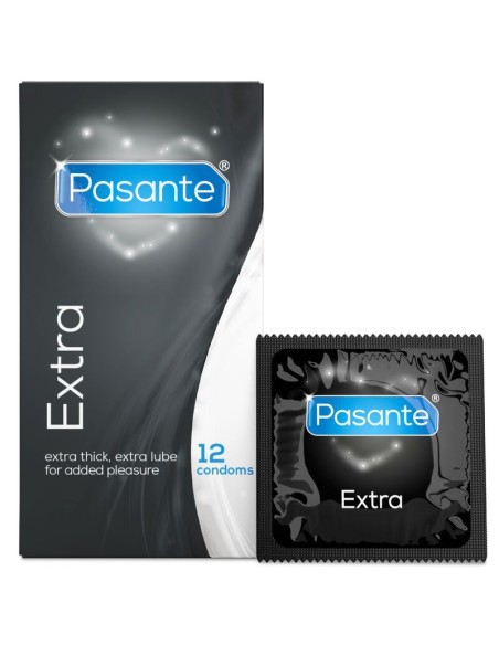 PASANTE EXTRA PRESERVATIVOS EXTRA GRUESOS CON LUBRICACIAN ADICIONAL 12 UNIDADES