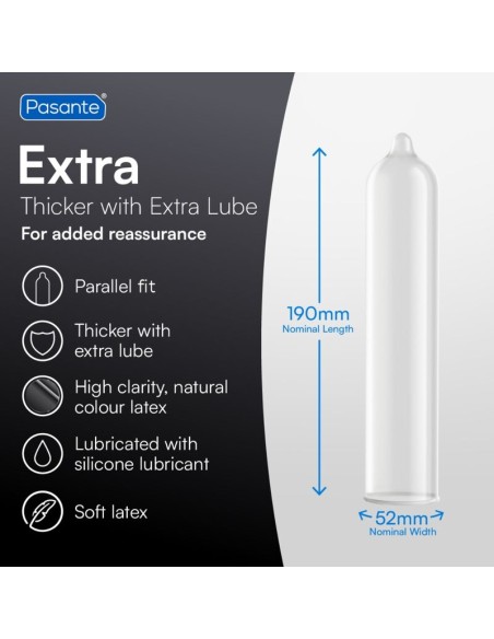 PASANTE EXTRA PRESERVATIVOS EXTRA GRUESOS 144 UNIDADES BOLSA
