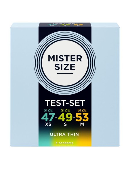 MISTER SIZE PACK MUESTRA PRESERVATIVOS TALLA 47 49 53 MM 3 UNIDADES