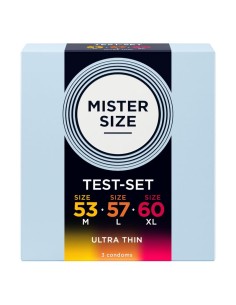 MISTER SIZE PACK MUESTRA PRESERVATIVOS TALLA 53 57 60 MM 3 UNIDADES