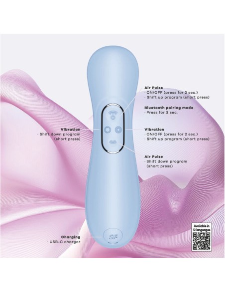 SATISFYER PRO 2 GENERATION 4 ESTIMULADOR DE CLATORIS AZUL SERENO