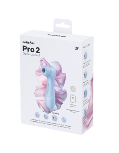 SATISFYER PRO 2 GENERATION 4 ESTIMULADOR DE CLATORIS AZUL SERENO
