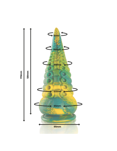 EPIC CETUS DILDO TENTACULO VERDE TAMAAO PEQUEAO