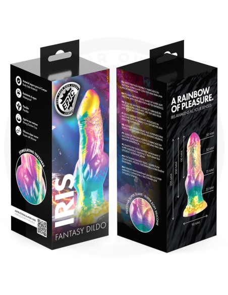 EPIC IRIS DILDO CON TESTACULOS ARCOARIS DE PLACER