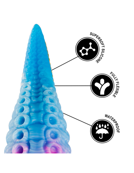 EPIC PHORCYS DILDO TENTACULO AZUL TAMAAO PEQUEAO