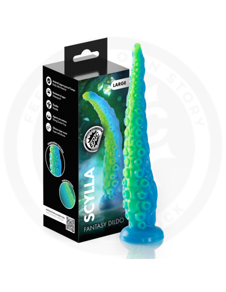 EPIC SCYLLA DILDO TENTACULO FINO FLUORESCENTE TAMAAO GRANDE