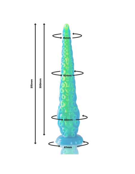 EPIC SCYLLA DILDO TENTACULO FINO FLUORESCENTE TAMAAO GRANDE