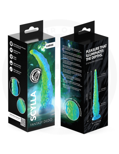 EPIC SCYLLA DILDO TENTACULO FINO FLUORESCENTE TAMAAO GRANDE