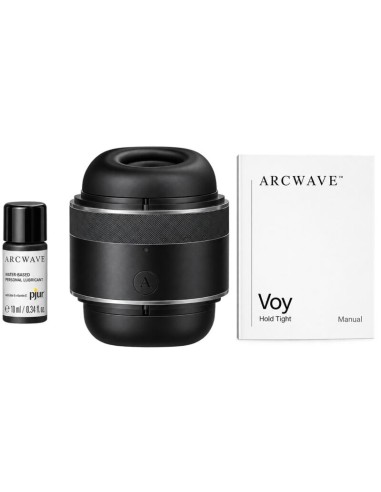 ARCWAVE VOY MASTURBADOR MASCULINO CON 8 AJUSTES DE PRESIAN NEGRO LUBRICANTE 10 ML INCLUIDO