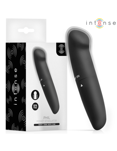 INTENSE PHIL VIBRADOR PUNTO G NEGRO 13 CM