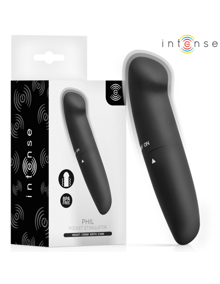 INTENSE PHIL VIBRADOR PUNTO G NEGRO 13 CM