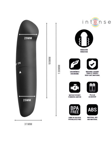 INTENSE PHIL VIBRADOR PUNTO G NEGRO 13 CM