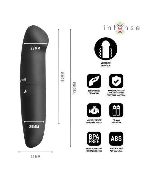 INTENSE PHIL VIBRADOR PUNTO G NEGRO 13 CM