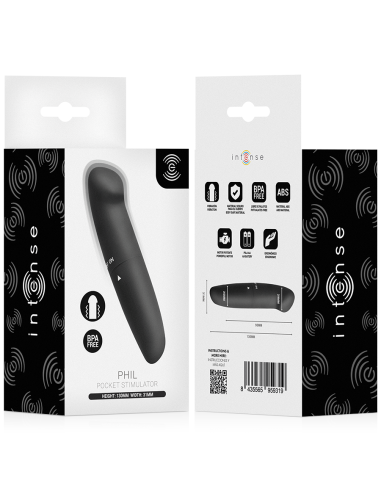 INTENSE PHIL VIBRADOR PUNTO G NEGRO 13 CM