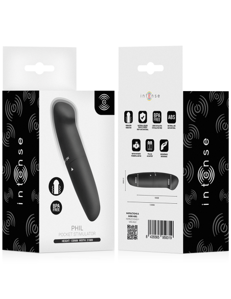 INTENSE PHIL VIBRADOR PUNTO G NEGRO 13 CM