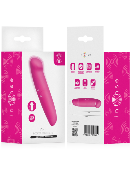INTENSE PHIL VIBRADOR PUNTO G ROSA 13 CM