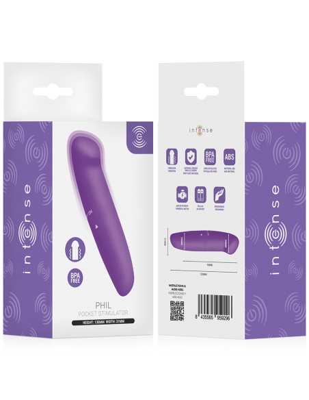 INTENSE PHIL VIBRADOR PUNTO G LILA 13 CM