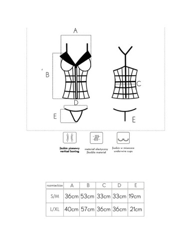 LIVCO CORSETTI FASHION LAURA LC 20215 CORSET TANGA L XL