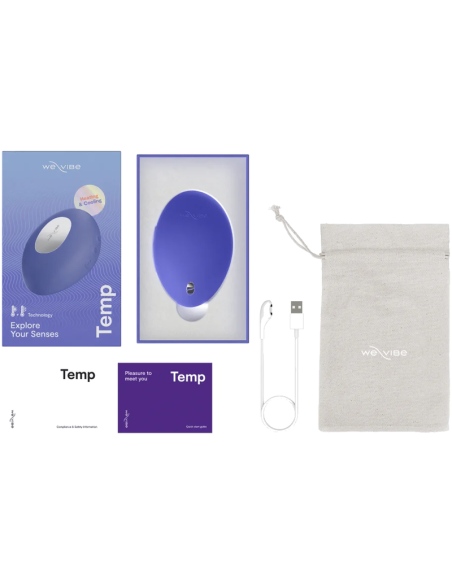 WE VIBE TEMP VIBRADOR CON FUNCIAN DE CALOR Y FRAO AZUL LAVANDA
