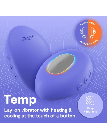 WE VIBE TEMP VIBRADOR CON FUNCIAN DE CALOR Y FRAO AZUL LAVANDA