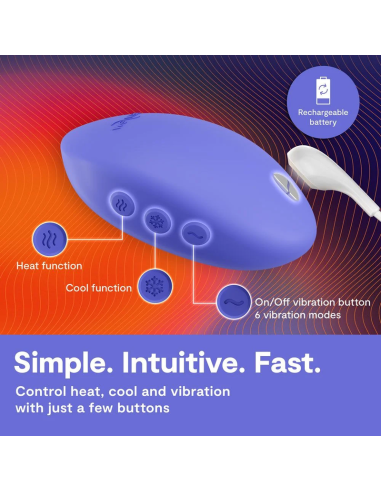WE VIBE TEMP VIBRADOR CON FUNCIAN DE CALOR Y FRAO AZUL LAVANDA