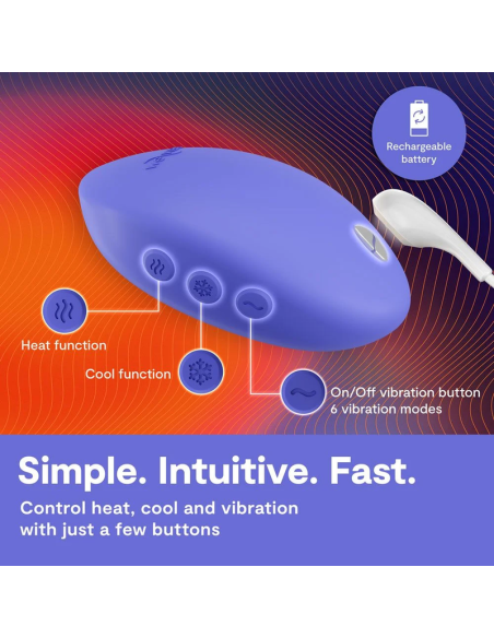 WE VIBE TEMP VIBRADOR CON FUNCIAN DE CALOR Y FRAO AZUL LAVANDA