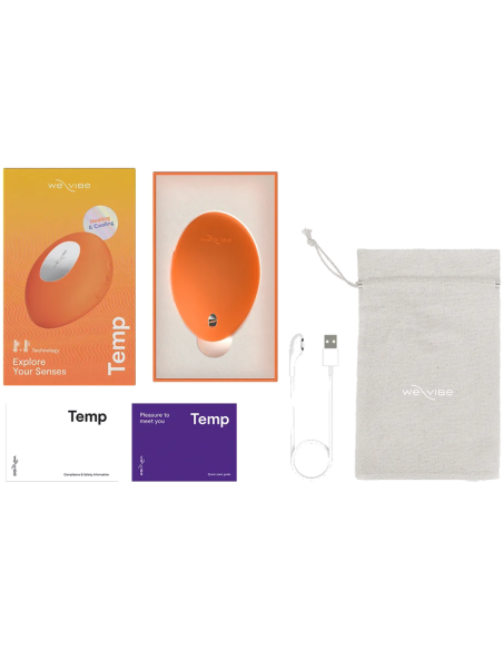 WE VIBE TEMP VIBRADOR CON FUNCIAN DE CALOR Y FRAO MANDARINA