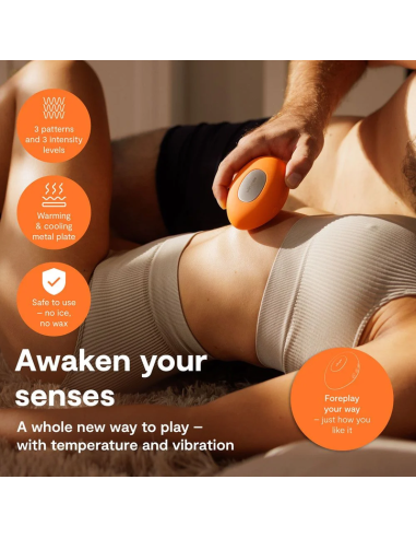 WE VIBE TEMP VIBRADOR CON FUNCIAN DE CALOR Y FRAO MANDARINA