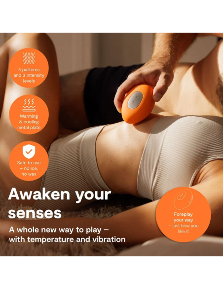 WE VIBE TEMP VIBRADOR CON FUNCIAN DE CALOR Y FRAO MANDARINA