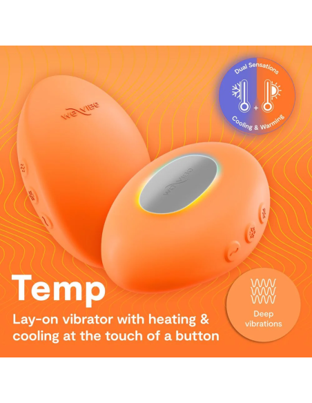 WE VIBE TEMP VIBRADOR CON FUNCIAN DE CALOR Y FRAO MANDARINA