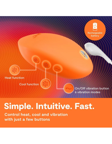 WE VIBE TEMP VIBRADOR CON FUNCIAN DE CALOR Y FRAO MANDARINA
