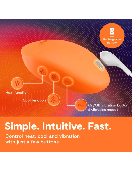 WE VIBE TEMP VIBRADOR CON FUNCIAN DE CALOR Y FRAO MANDARINA