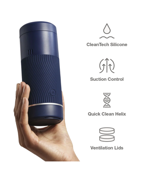 ARCWAVE POW MASTURBADOR MANUAL CON CONTROL DE SUCCIAN AZUL