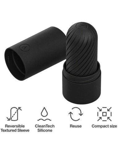 ARCWAVE GHOST MASTURBADOR REVERSIBLE DE SILICONA NEGRO