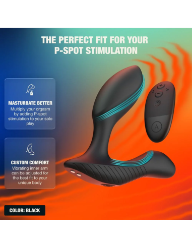ARCWAVE PERK MASAJEADOR PROSTATICO VIBRADOR CON DOBLE MOTOR Y CONTROL REMOTO NEGRO