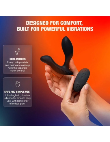ARCWAVE PERK MASAJEADOR PROSTATICO VIBRADOR CON DOBLE MOTOR Y CONTROL REMOTO NEGRO