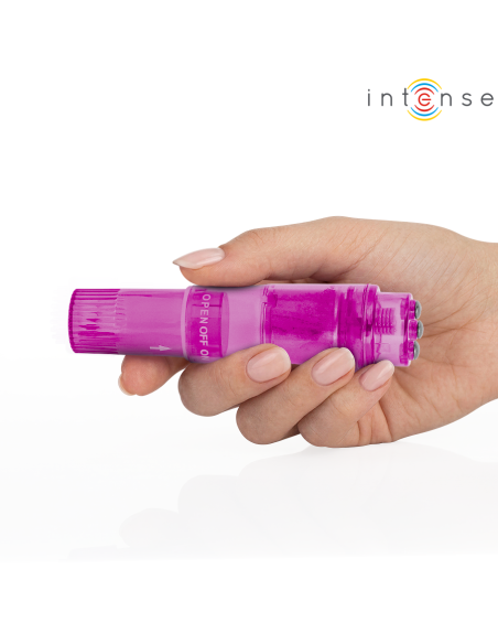 INTENSE KURT MINI MASAJEADOR CON 4 CABEZALES INTERCAMBIABLES ROSA