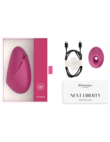 WOMANIZER NEXT LIBERTY ESTIMULADOR DE CLATORIS 3D PLEASURE AIR ROSA INTENSO