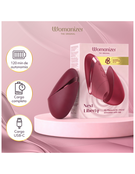 WOMANIZER NEXT LIBERTY ESTIMULADOR DE CLATORIS 3D PLEASURE AIR BURDEOS