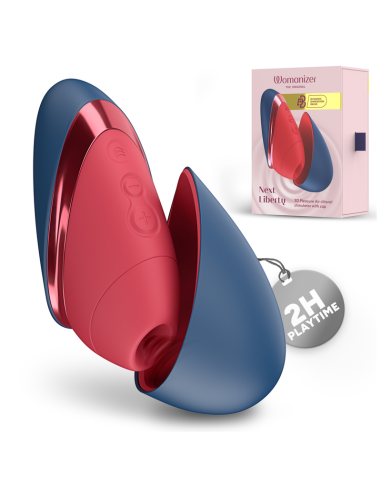 WOMANIZER NEXT LIBERTY ESTIMULADOR DE CLATORIS 3D PLEASURE AIR AZUL ROJO