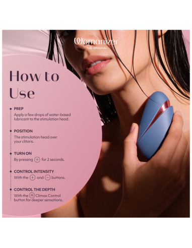 WOMANIZER NEXT LIBERTY ESTIMULADOR DE CLATORIS 3D PLEASURE AIR AZUL ROJO
