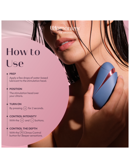 WOMANIZER NEXT LIBERTY ESTIMULADOR DE CLATORIS 3D PLEASURE AIR AZUL ROJO